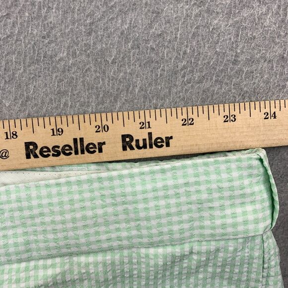 Oak Hill Classic Seersucker Shorts Mens Size 48 Green Gingham Plaid Inseam 9" - Picture 10 of 16